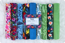 Quilting Cuddle&reg; Fat Quarter Pack Whispering Blooms Vibrant
