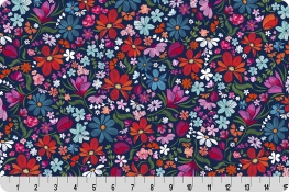 Whispering Blooms Mystical Quilting Cuddle&reg; Navy
