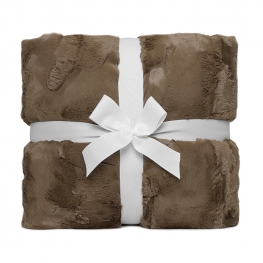 80" x 80" Luxe Cuddle&reg; Blanket Mirage 80 Truffle